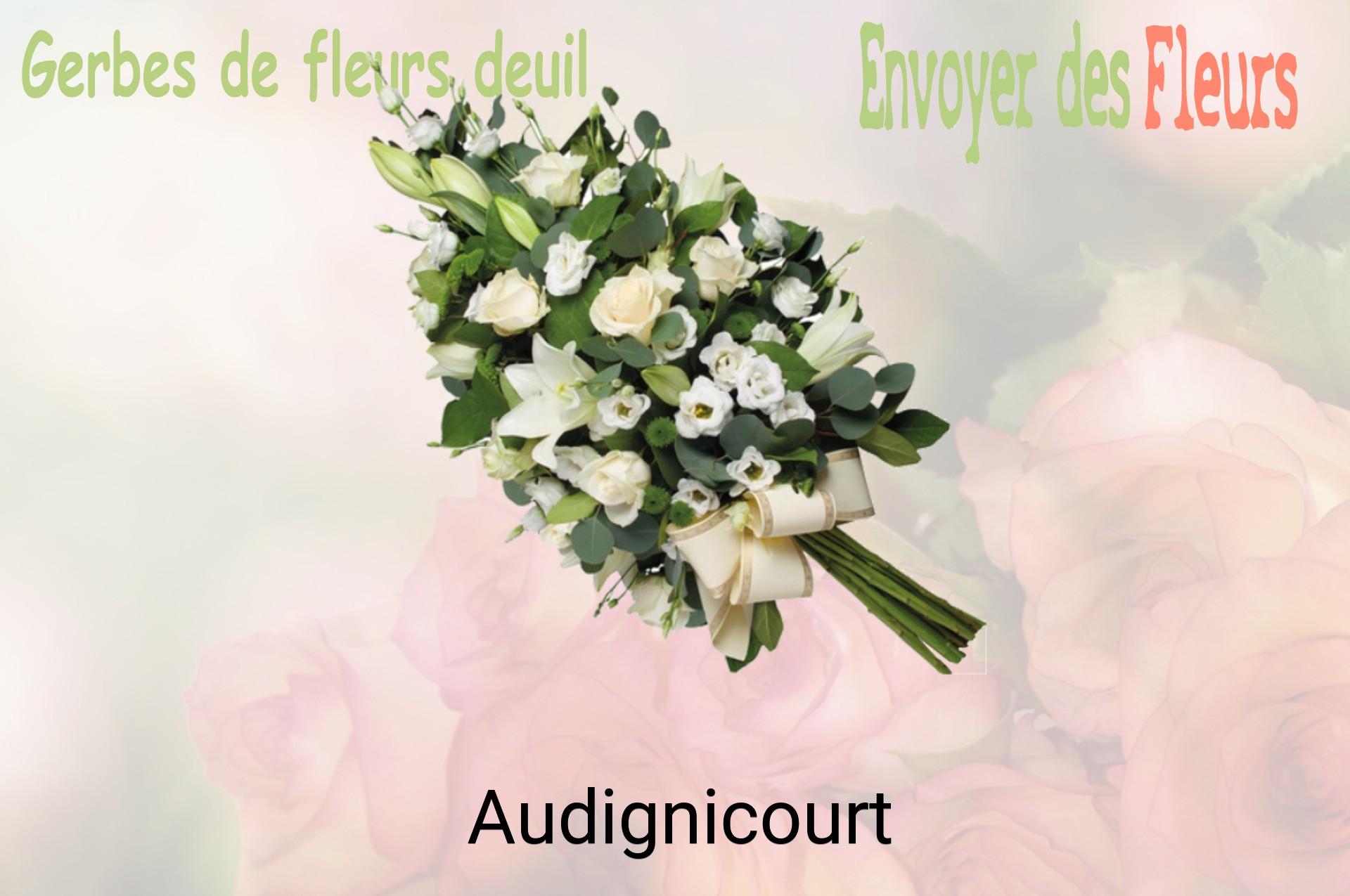 Gerbe de fleurs de deuil livrée à Audignicourt